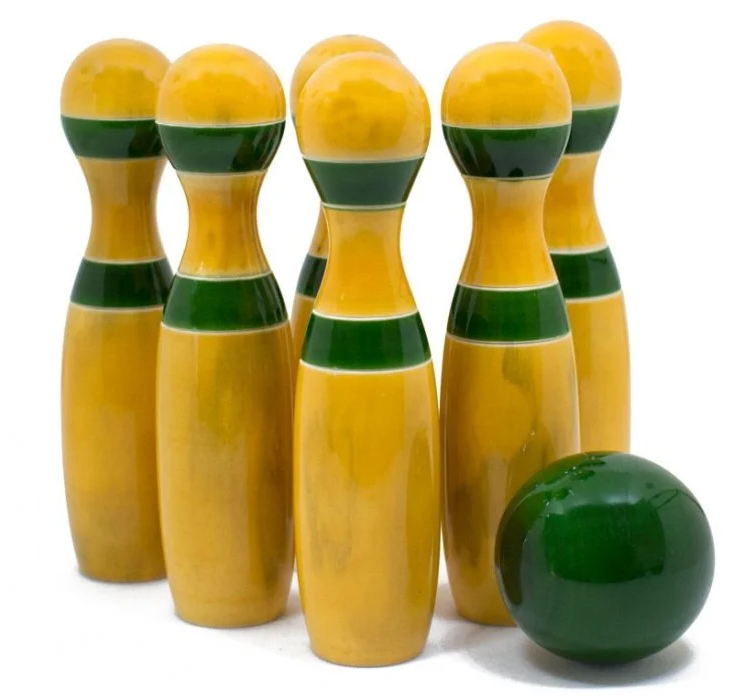 Wooden Bowling Ball for kids - Shree Channapatna Toys