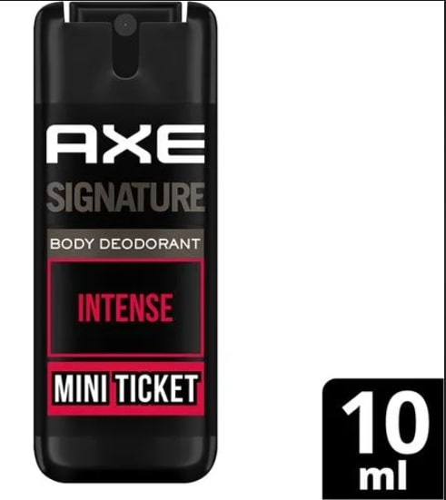 Axe Signature - Mini Ticket Pocket Deodorant Intense For Men, 10ml