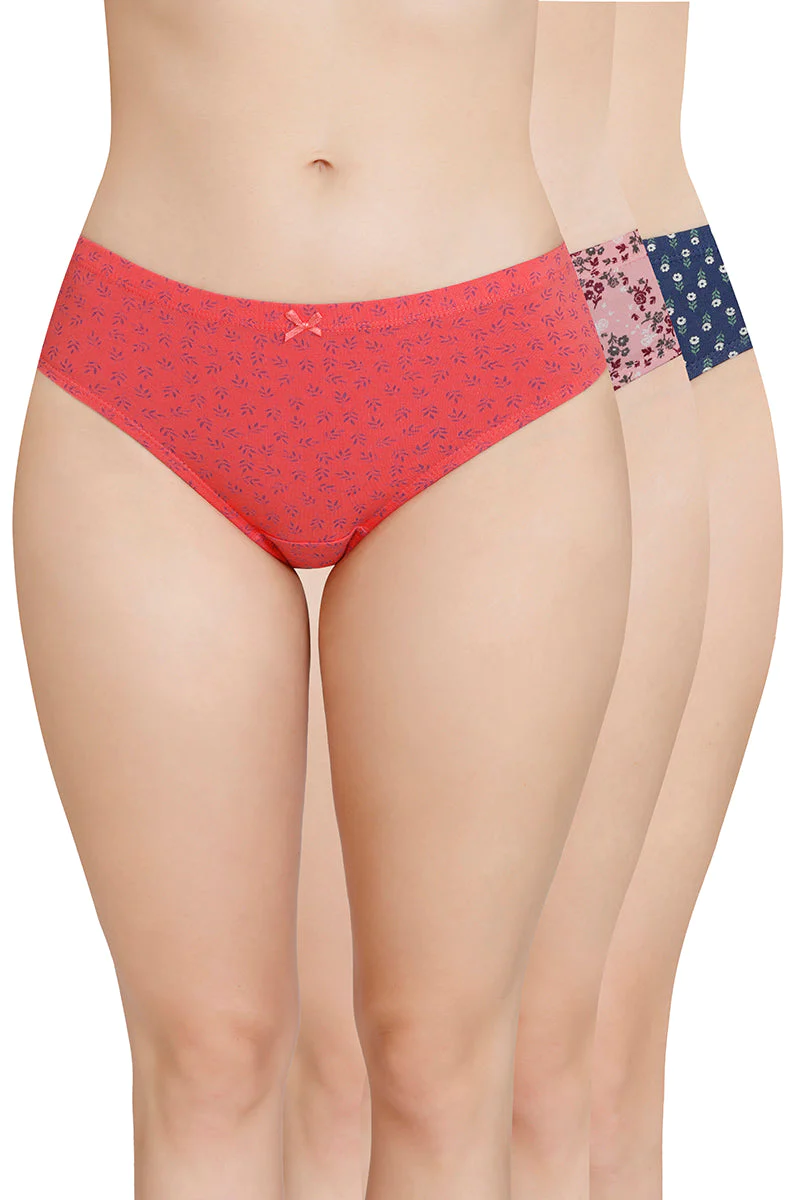 Amante  Inner Elastic Printed Mid Rise Bikini Panty (Pack of 3)-B072