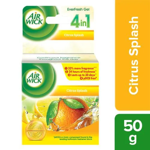 Airwick EverFresh Gel Bathroom Air Freshener - Citrus Splash, 50 g