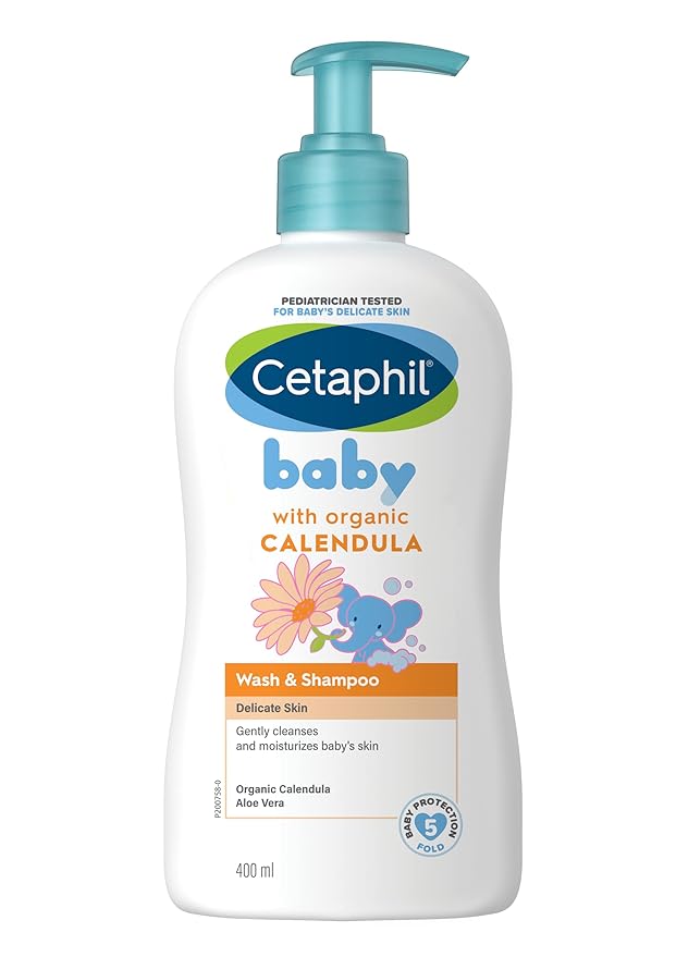 Cetaphil Baby Wash & Shampoo with Organic Calendula, 400 ml
