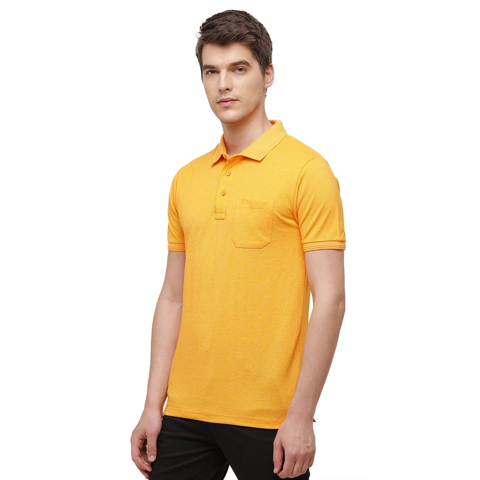 T-shirt Classic Polo Men's Mustard Trendy Grindle Polo Half Sleeve Slim Fit T-Shirt | Proten - Mustard