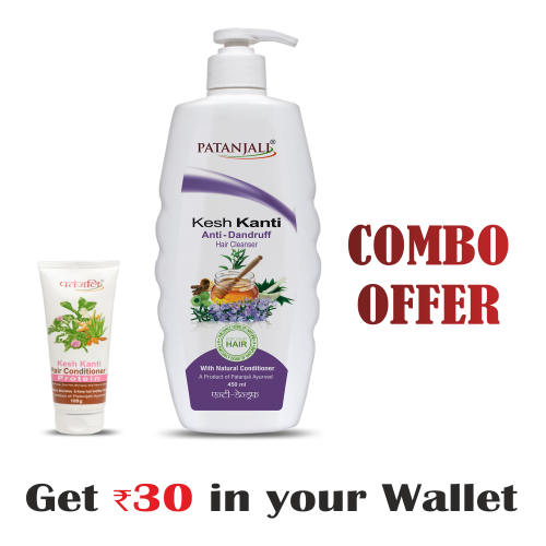 Kesh Kanti Combo- Conditioner Protein 100 ml+Hair Cleanser A. Dandruff 450 ML- Rs 30 Off