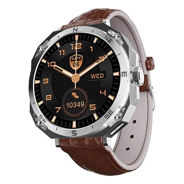 BoAt Enigma Z20 Smartwatch Brown Leather Strap with Bluetooth Calling