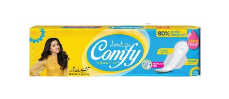 Amrutanjan Comfy Snug Fit Sanitary Pads Regular Dry