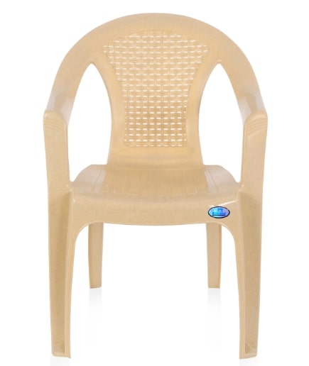 Nilkamal CHR2061 Plastic Arm Chair Marble Beige