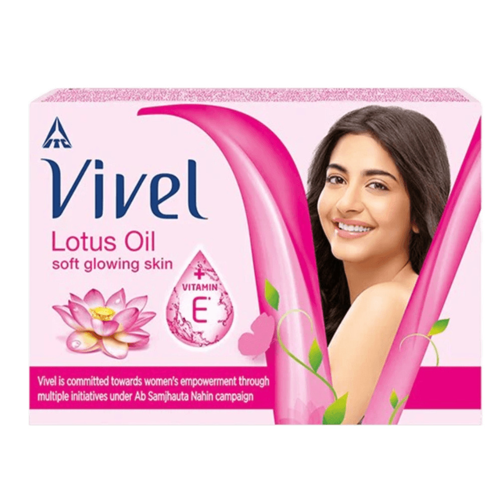 Vivel Lotus Oil Soap, Soft Glowing Skin with Vitamin E 100g