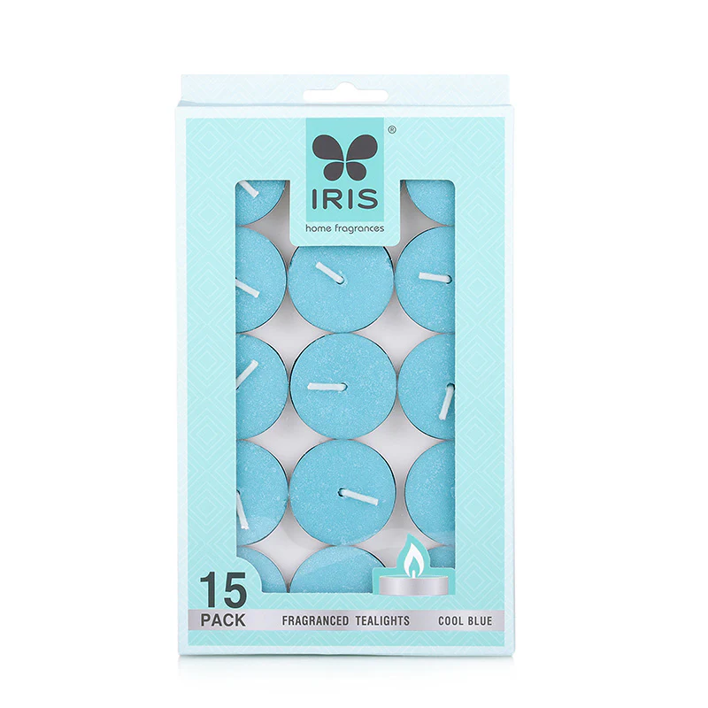 Cycle IRIS 15 Pack Fragranced Tealights - Cool Blue 9gm