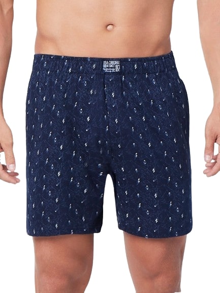 Jockey Men's Super Combed Cotton Printed Boxer Shorts with Side Pocket - Assorted