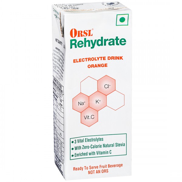 ORSL Rehydrate Electrolyte Drink Orange Flavor 200ml