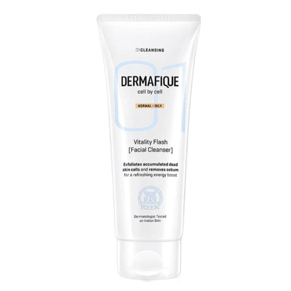Dermafique Perfect Ph Facial Cleanser Face wash for normal to sensitive skin, with Chamomile & Vitamin E, SLES Free, paraben free, Ultra Mild, Deep cleanses, Dermatologist tested (100 ml)
