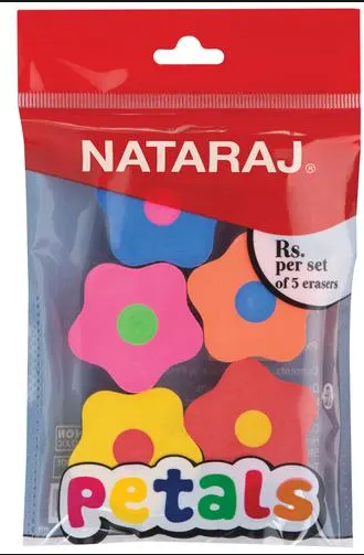Nataraj Petal Eraser - Non Toxic, Easy To Use, 5 pcs