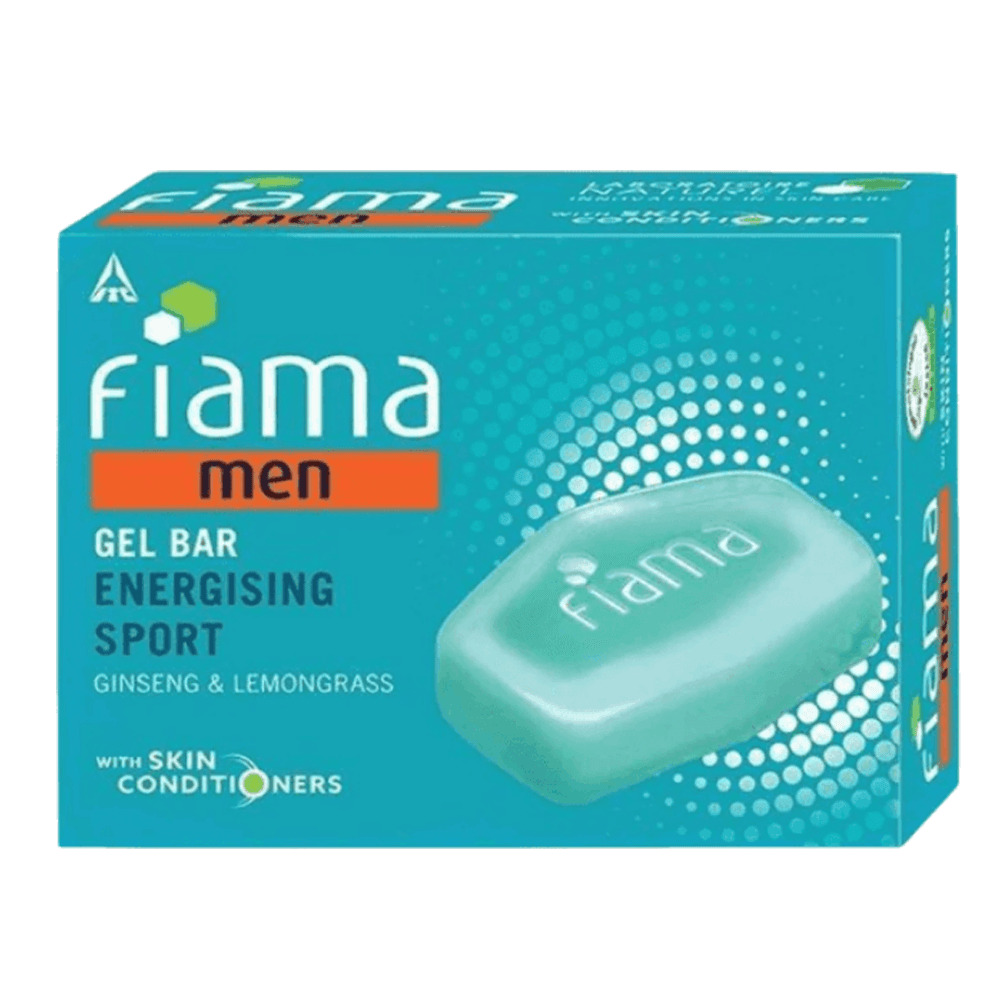 Fiama Men Energizing Sport Gel Bar With Ginseng And Lemongrass With Skin Conditioners 125g soap