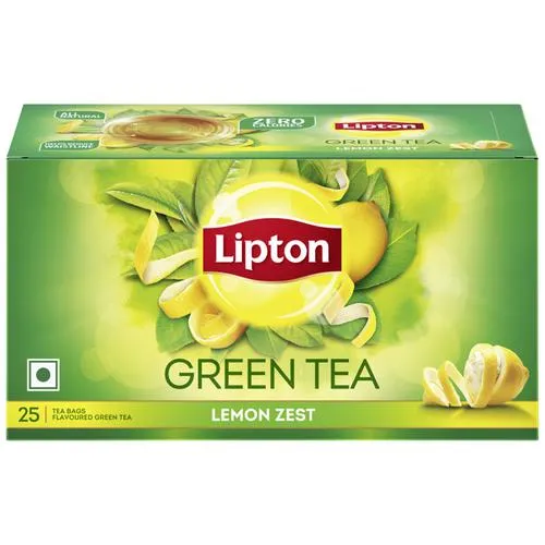 Lipton Green Tea Bags - Lemon Zest, 32.5 g (25 Bags x 1.3 g each)