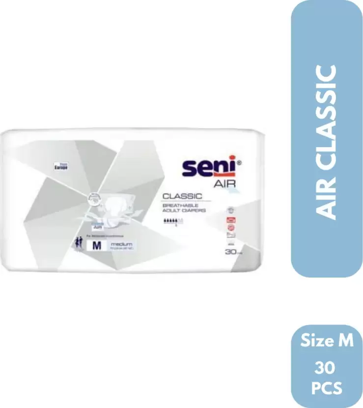 Seni Air Classic Breathable Adult Diapers (Medium) A30