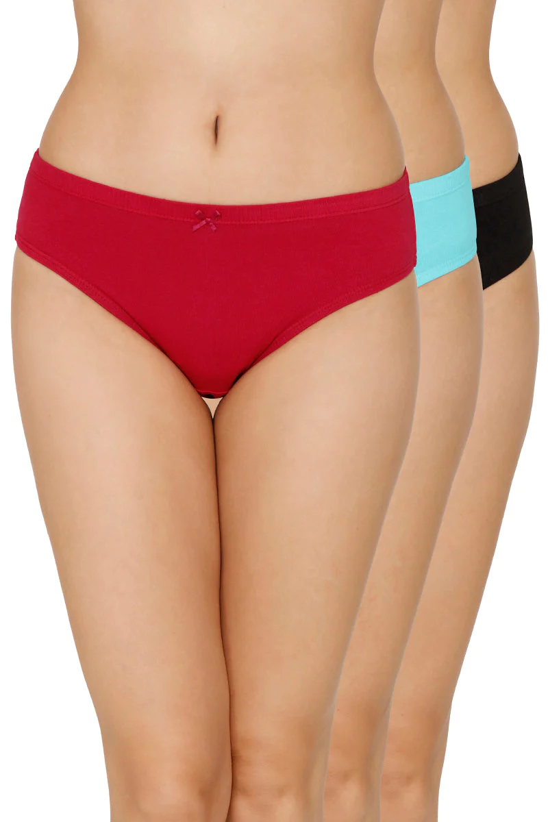 Amante  Inner Elastic Full Coverage Mid Rise Bikini Panty (Pack of 3)-B167