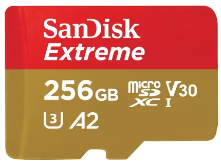 Sandisk A2 Extreme Micro SDHC Class 10 (190 MBPS) 256 GB