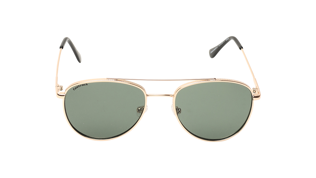 FASTRACK Green Pilot Rimmed Sunglasses (M256GR1V)