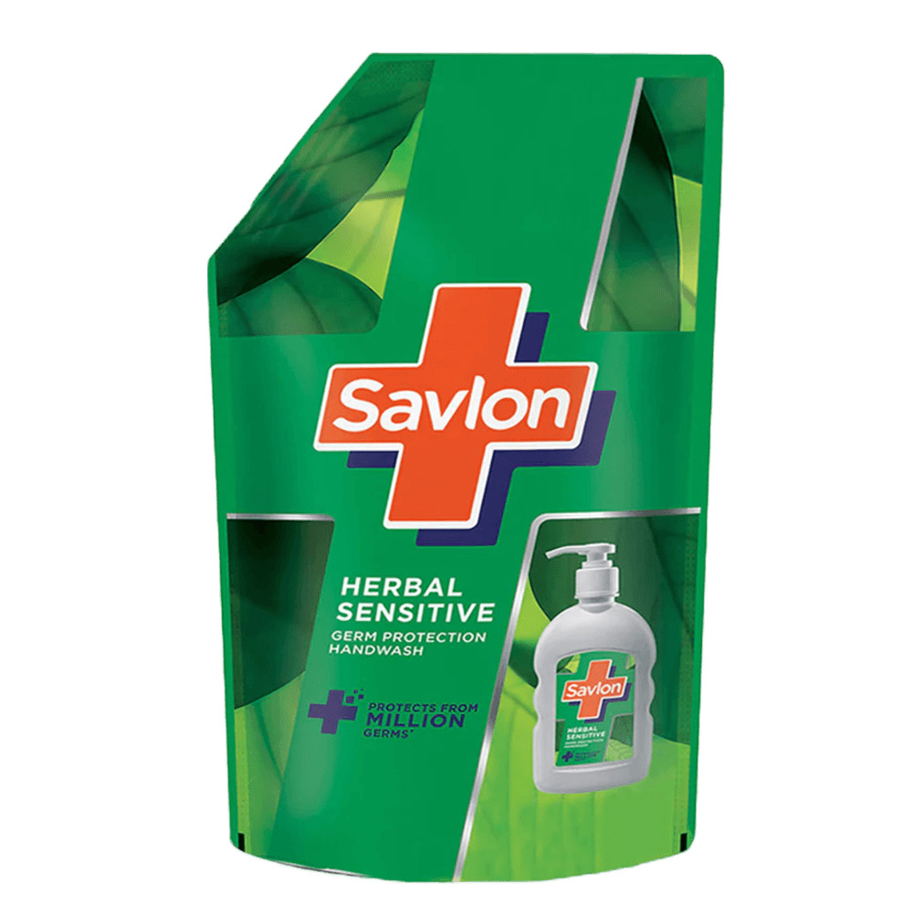 Savlon Herbal Sensitive pH balanced Liquid Handwash Refill Pouch, 675ml