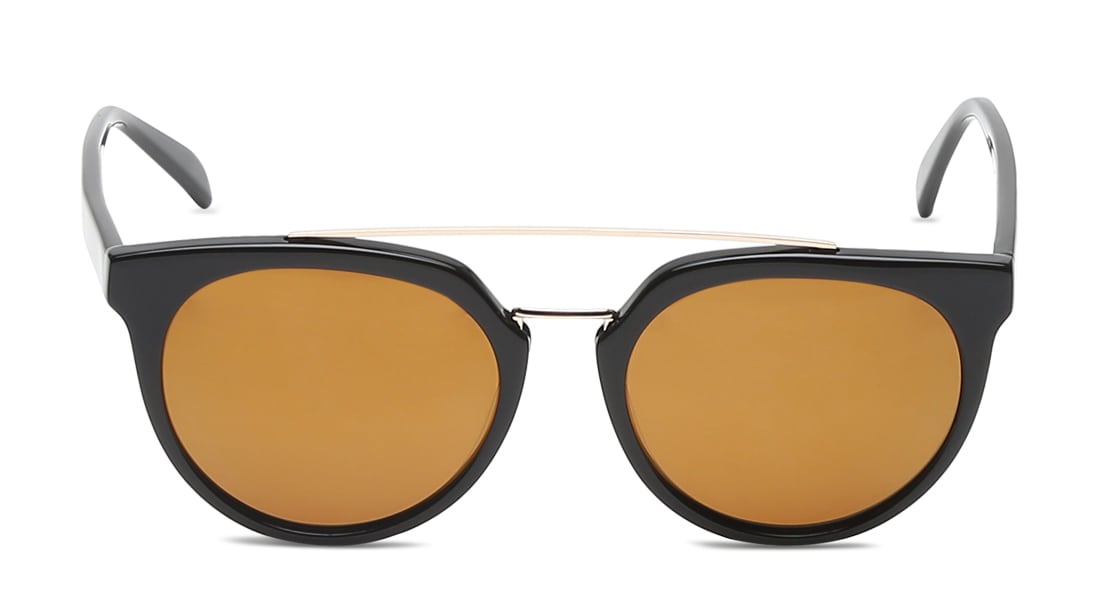 TITAN Black Round Women Sunglasses (GC280BR1F|53)