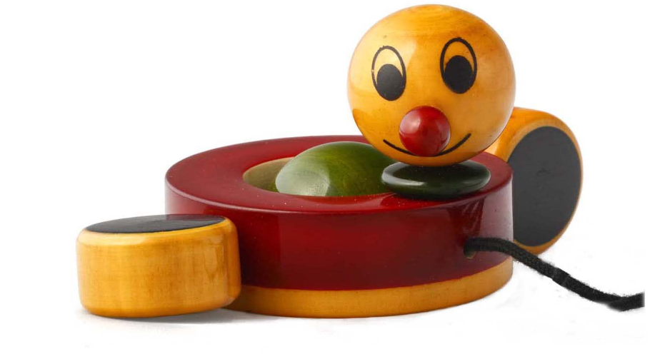 Wooden Duck with Wheel Pull Along - Shree Channapatna Toys