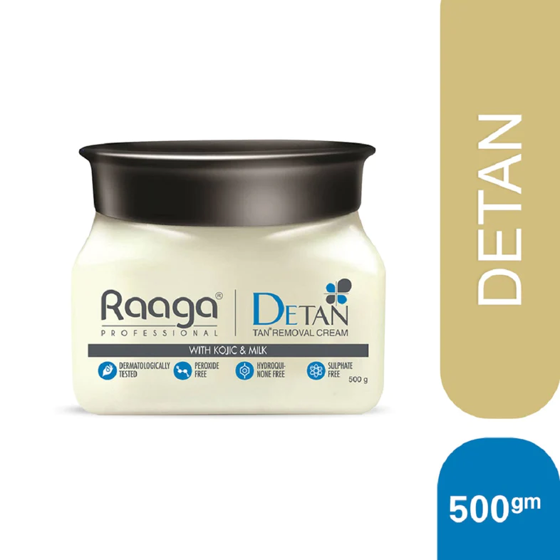 Raaga Professional De-Tan Tan removal Cream Kojic & Milk, 500 gm