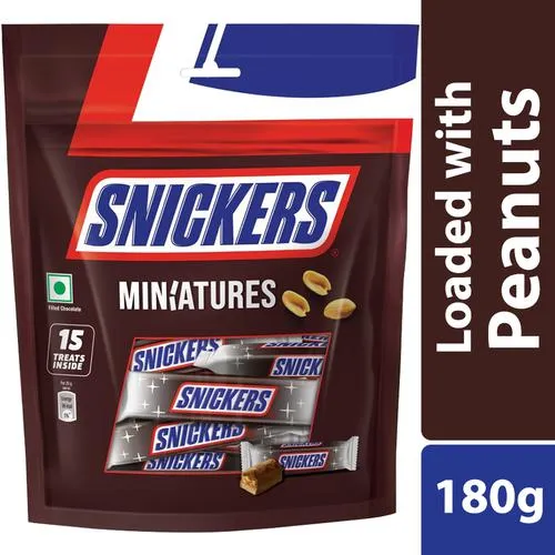 Snickers Miniatures Chocolates - Peanut, 90 g