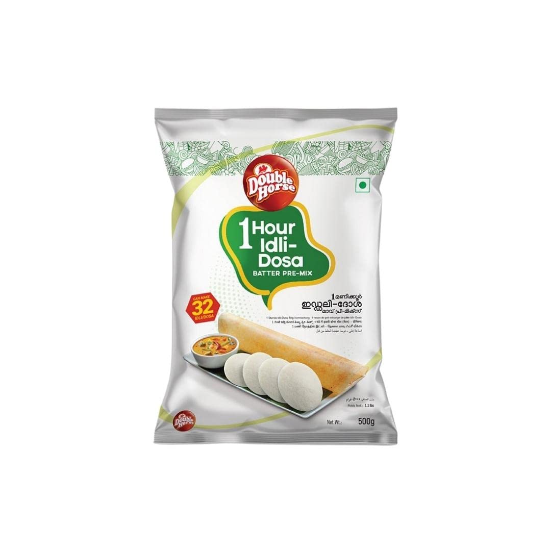 Double Horse 1 Hour Idli/Dosa Batter Pre-Mix 500g |