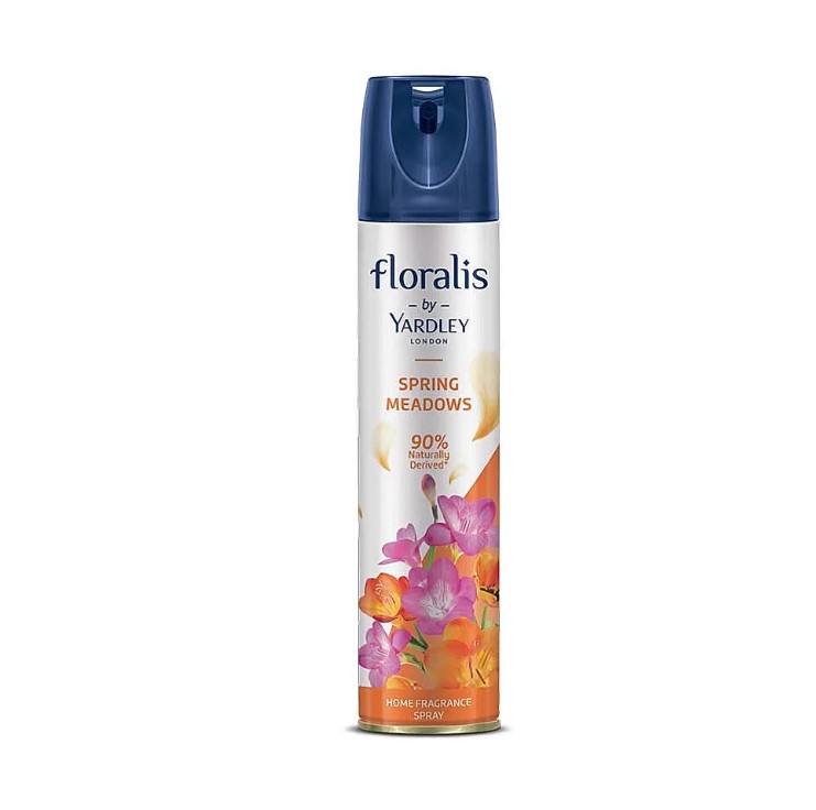 Floralis by Yardley London 210 ml - Home Fragrance Spray - Spring Meadows - Air Freshener Spray