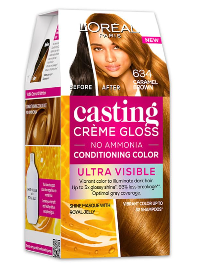 Loreal Casting Crème Gloss Regular 634 Caramel Brown 100g+60ml