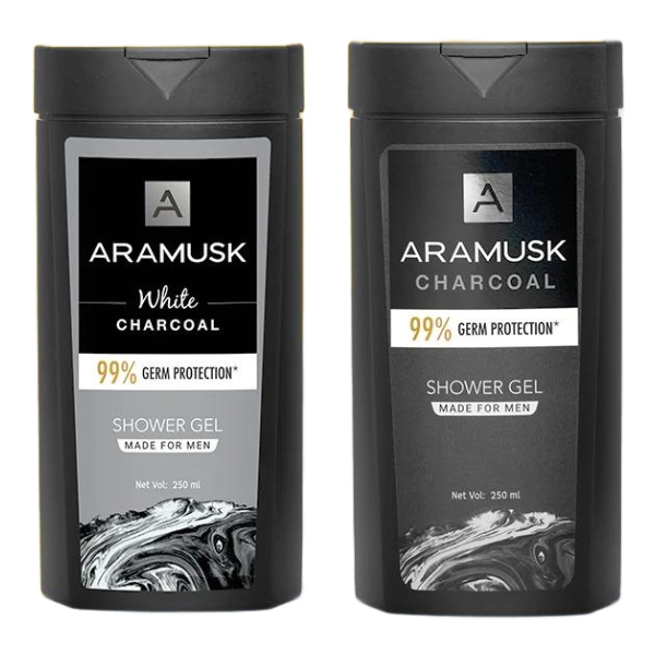 Pack of 2 Shower Gels - Charcoal + White Charcoal