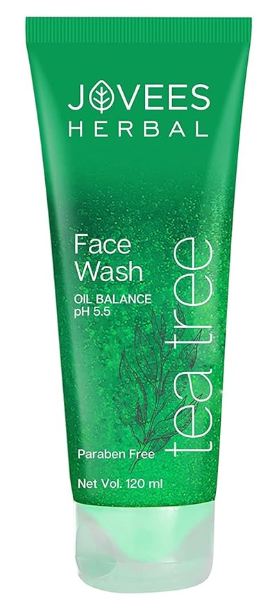 Jovees Tea Tree Oil Control Face Wash | Oily & Acne Prone Skin 50ml