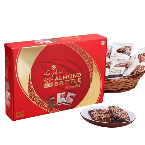 Lokya Regal Red Assorted Almond Brittle (16 Pcs) Box
