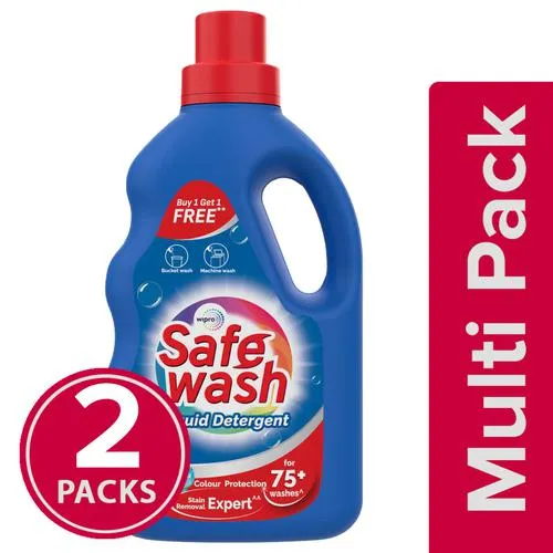 Safewash Liquid Detergent (Get 1 kg Free), 2 x 1 kg Multipack
