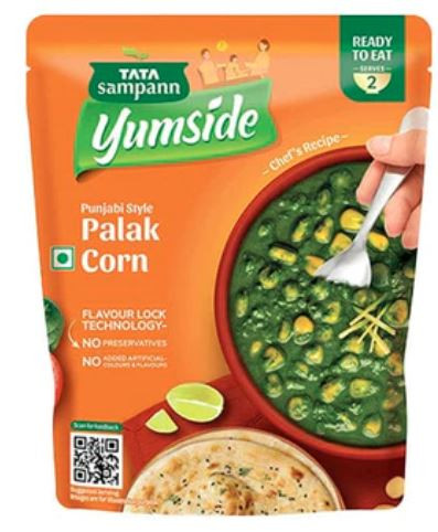 Yumside Punjabi Style Palak Corn | Ready to Eat Meal | 285g