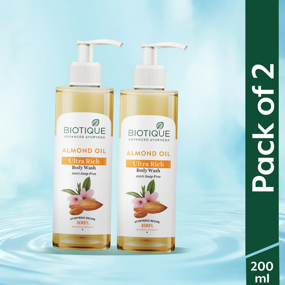Biotique Pack Of 2 Almond Body Wash
