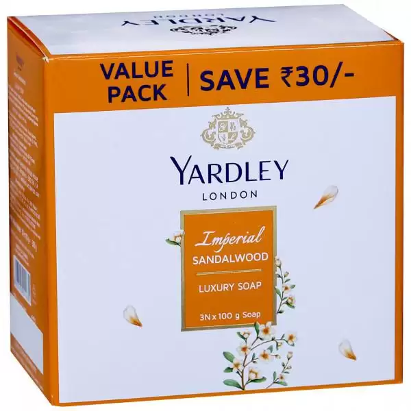 Yardley London Imperial Sandalwood Luxury Soap Pack of 3 (3 X 100g)