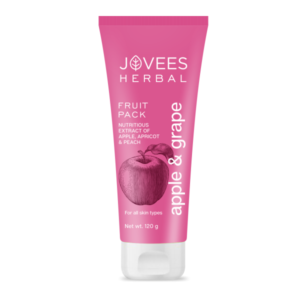Jovees Apple & Grape Fruit Pack | With Apple, Apricot & Peach Extracts 120g