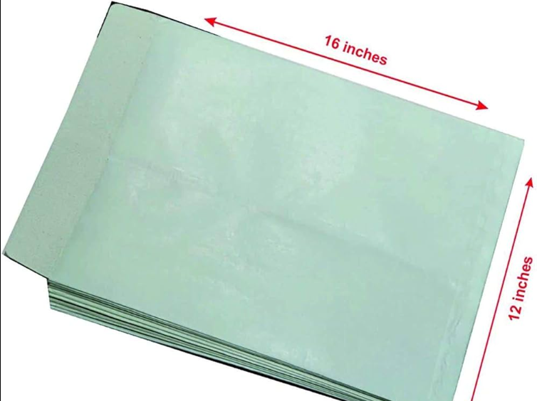 Ravi Envelope - Cloth Lined, Green, 16" x 12", 25 pcs