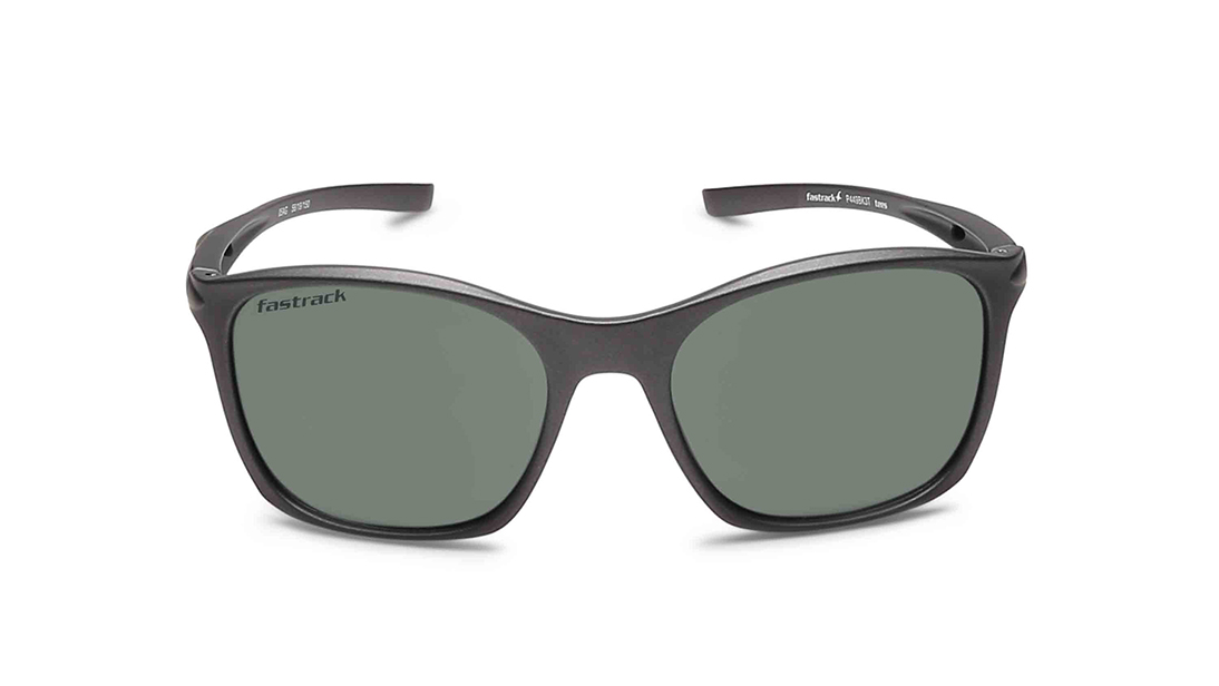 FASTRACK Black Wayfarer Men Sunglasses (P449BK3T|56)