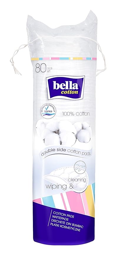 Bella Cotton Pads Blue (80 Pieces) (pack of 4)