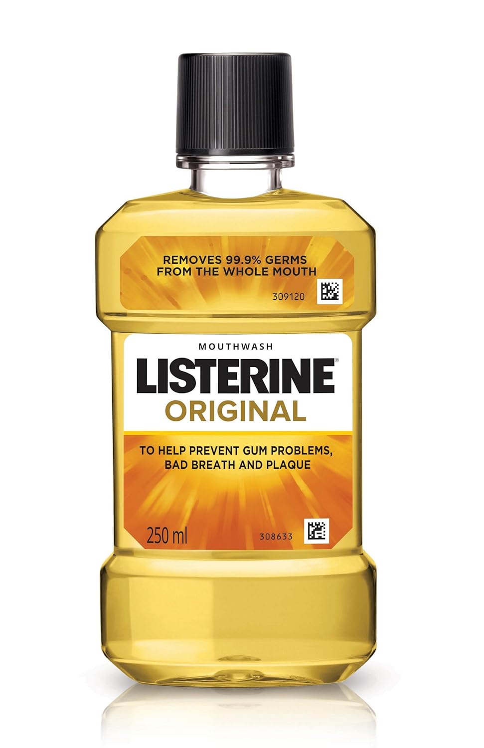 Listerine Original Mouthwash Liquid, Removes 99.9% Germs,