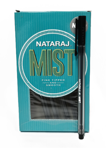 Natraj Use & Throw Ball Pen - Black, Mist, 20 pcs