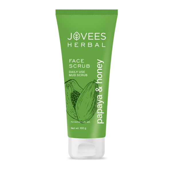 Jovees Papaya & Honey Face Scrub| With Honey & Neem|Normal to Dry Skin