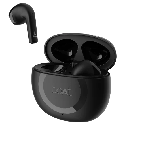 BoAt Airdopes Zing - Black Wireless Earbuds with 75 Hour Long Playback