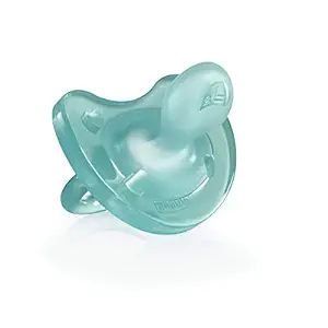 Chicco Physio Soft Baby Soother with Unique Shape to Support Psychological Breathing, Teether & Pacifier for Newborns, BPA Free, 6-16m (Blue))