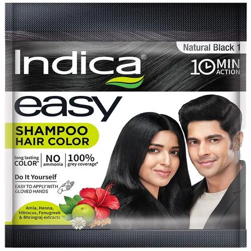 Indica Easy Hair Colour, 25 ml Natural Black