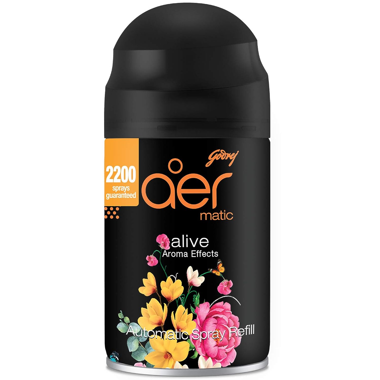 Godrej aer Smart Matic Refill Automatic Black with Alive Home Fragrances