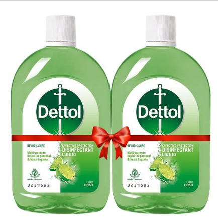 Dettol Liquid Disinfectant Lime Fresh Multipurpose Disinfectant  (2x500 ml Multipack)