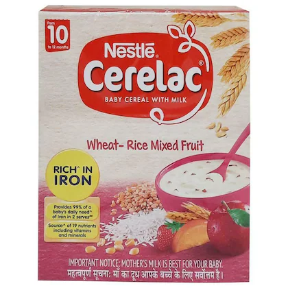 Nestle Cerelac Baby Cereal with Milk Wheat-Rice Mixed Fruit (10 to 12 months) (Stage 3) 300 g